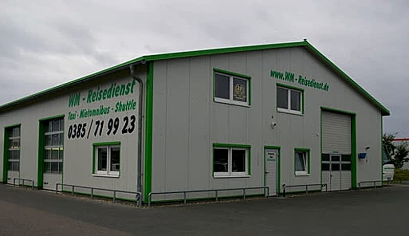 WM Reisedienst, Unternehmen, Gebäude, Taxi Schwerin, Busreisen Schwerin